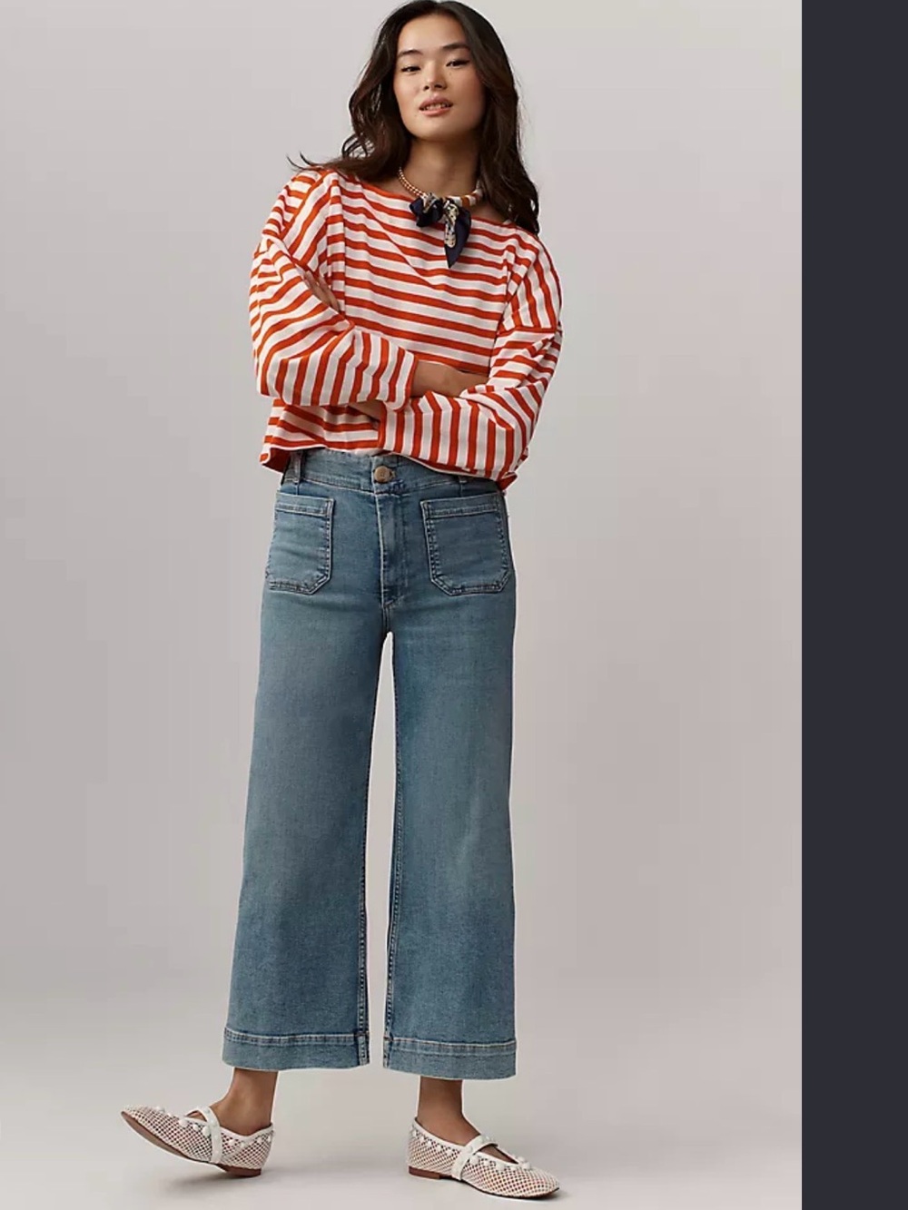 MAEVE • the Colette high rise wide leg cropped jeans - size 26 Anthropologie